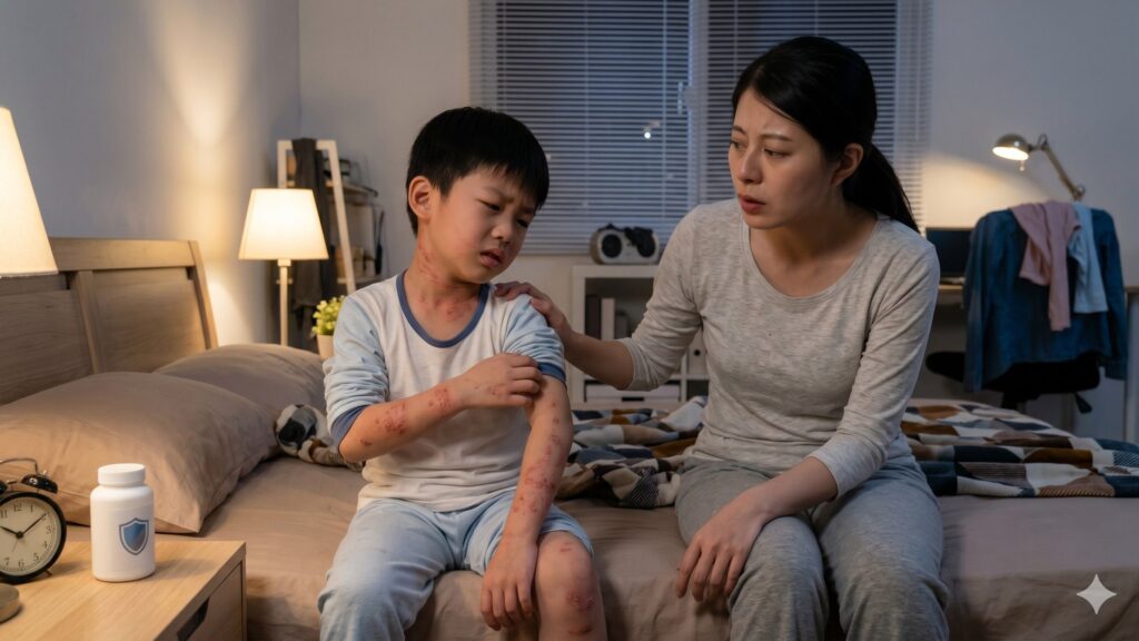 異位性皮膚炎可能影響孩童睡眠、生活品質與家庭照護壓力