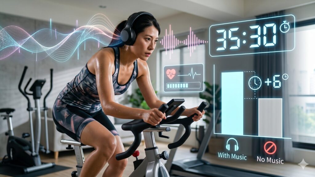 運動音樂研究顯示,自選音樂可延長高強度腳踏車運動時間,但不代表降低身體代謝負擔