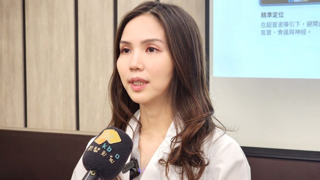 奇美醫院葉美成醫師說明良性甲狀腺結節微創消融治療