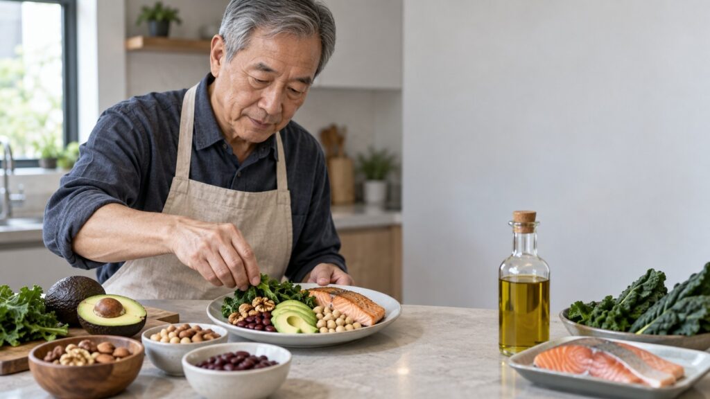 攝護腺癌飲食應兼顧脂肪種類與整體健康，植物脂肪取代動物脂肪與較低整體死亡風險相關。